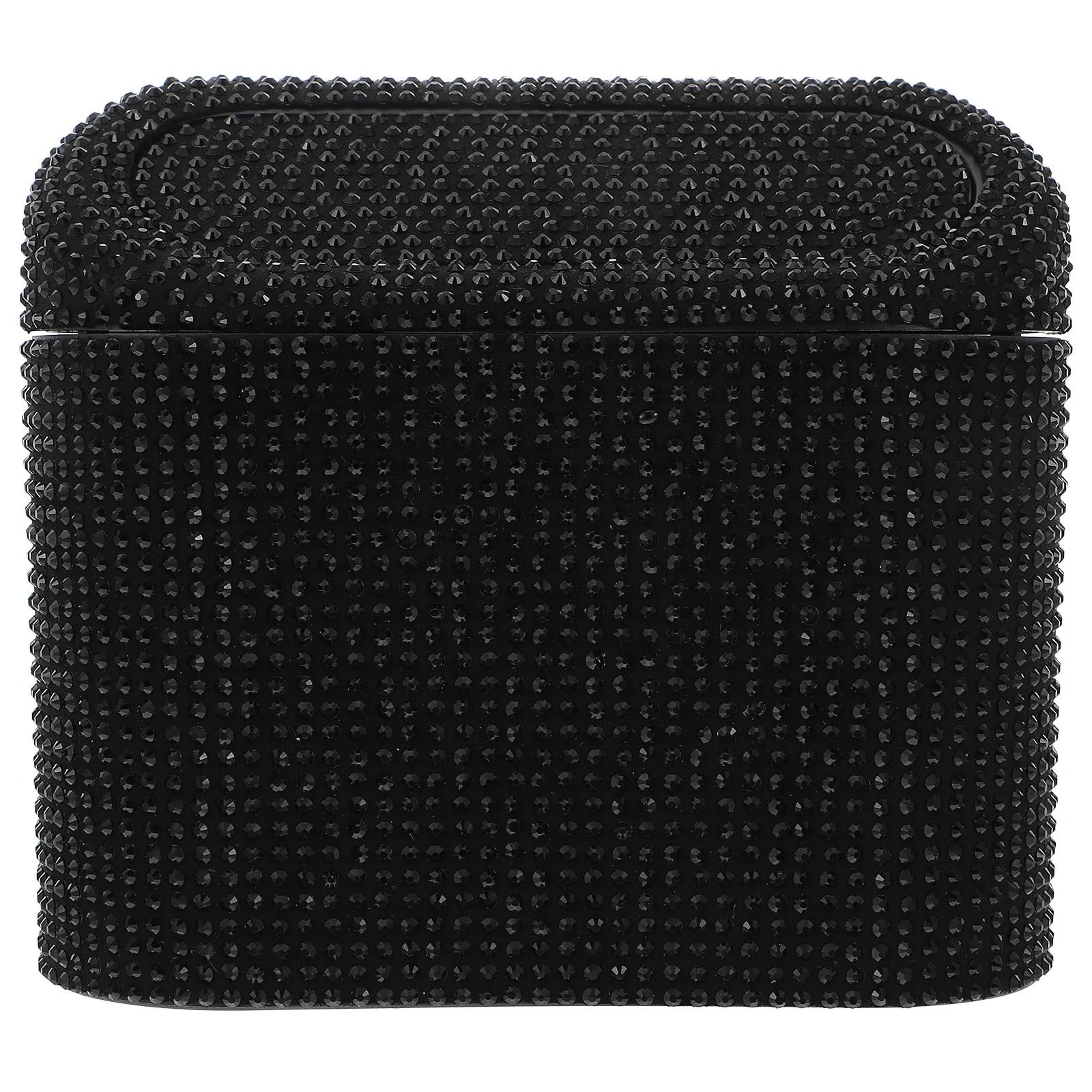 

Car Trash Can Bling Garbage Bin Black Mini Portable Dustbin Plastic Material Small Size Car Accessories Vehicle Use Office