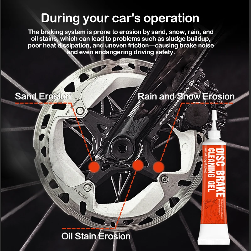 Bike Cleaning Degreaser Restore Braking Power Bicycle Cleaner Citric Acid Easy Application Eliminates Brake Noise Maintenanc image 2