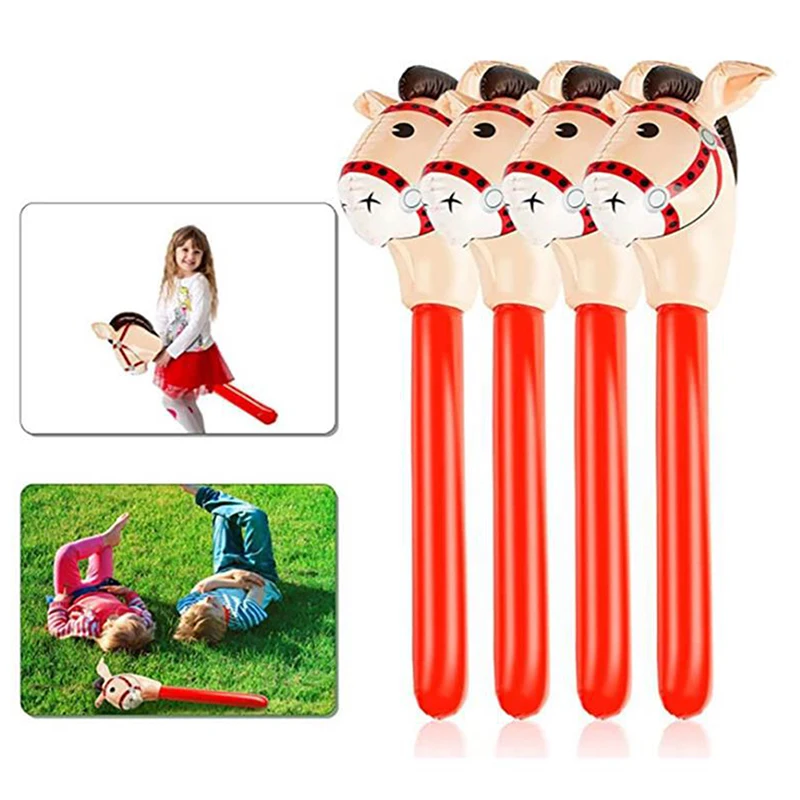 Animal Long Stick Balloon Inflatable Horse Head Stick Ballon Unicorn Baloon Happy Birthday Party Decor Kids Boy Girl Balon