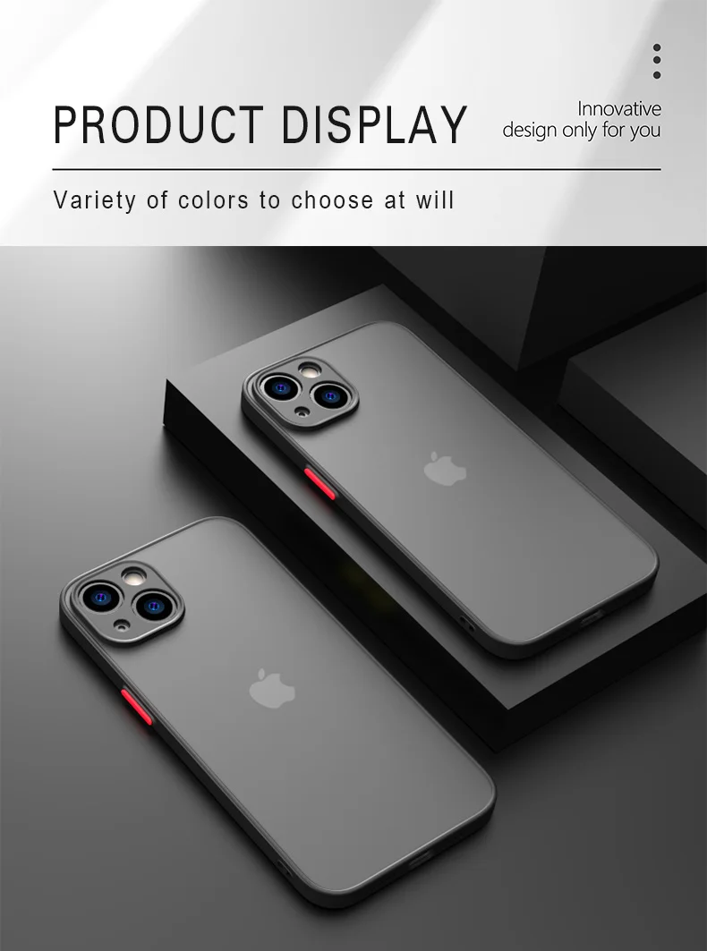 Luxuriöse Matte Armor Clear Wireless Charge Handyhülle für iPhone 11, 12, 13, 14, 15, 16, 17, Pro Max Air Plus Mini, stoßfeste Hartschale – Detail 7