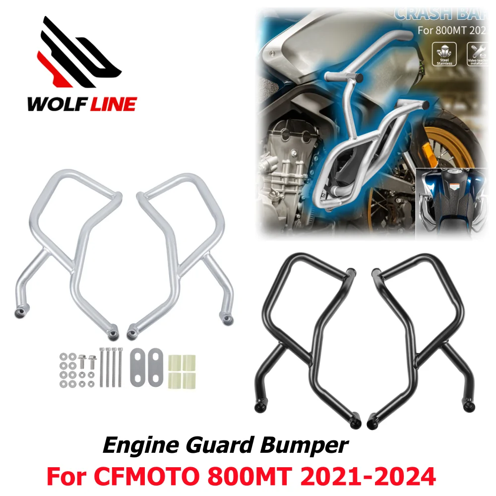 

WOLFLINE for 800MT Engine Guard Bumper for CF MOTO 800MT Highway Crash Bars for CFMOTO MT800 Frame Protection Bumper 2021-2024