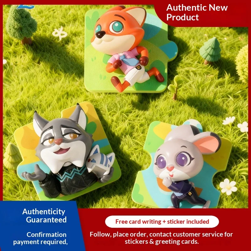 

Authentic TOYCITY Disney Zootopia Suburban Travelogue Series Magnetic Toys Blind Box Fridge Magnet Refrigerator Sticker