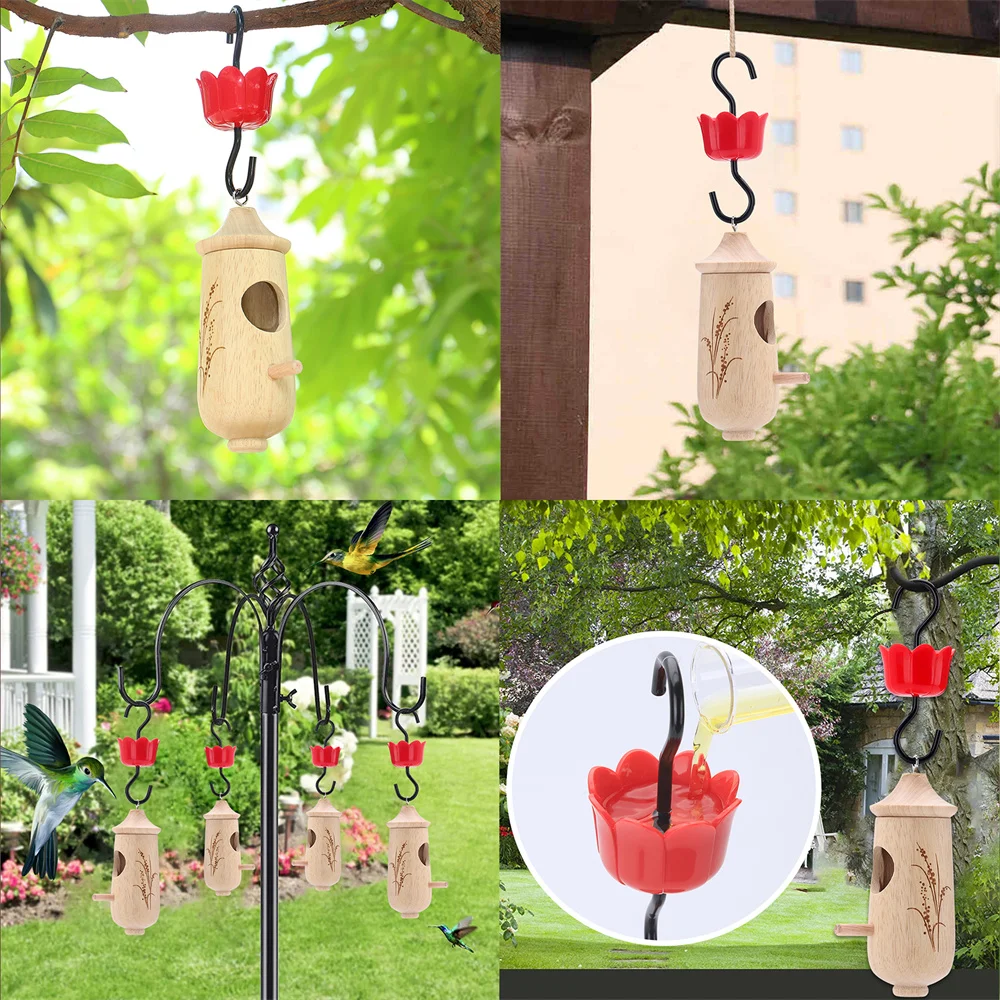

2025 Wooden Hummingbird House Wild Bird For Outdoor Hanging Feeder For Outdoor Garden Yard Decoration Swallow Sparrow Nesting