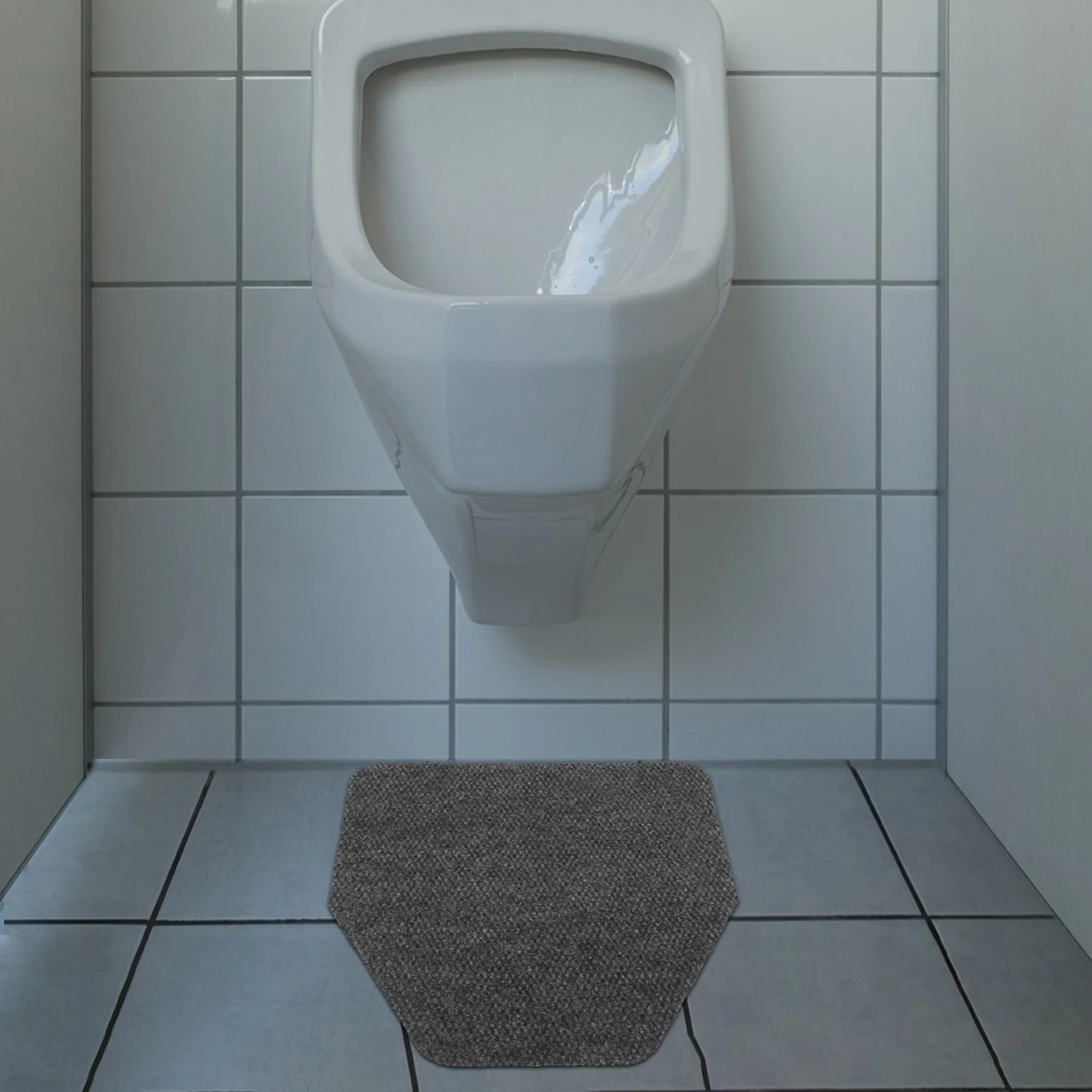 Urinal Mats For Men Bathroom Dark Grey Slip Resistant Absorbent Floor Protection Commercial Washable Reusable Moisture