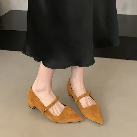 أحذية نسائية جديدة ماري جين الضحلة موضة الضحلة الانزلاق على الصنادل Slingback لينة أحذية غير رسمية فستان Mujer 2026