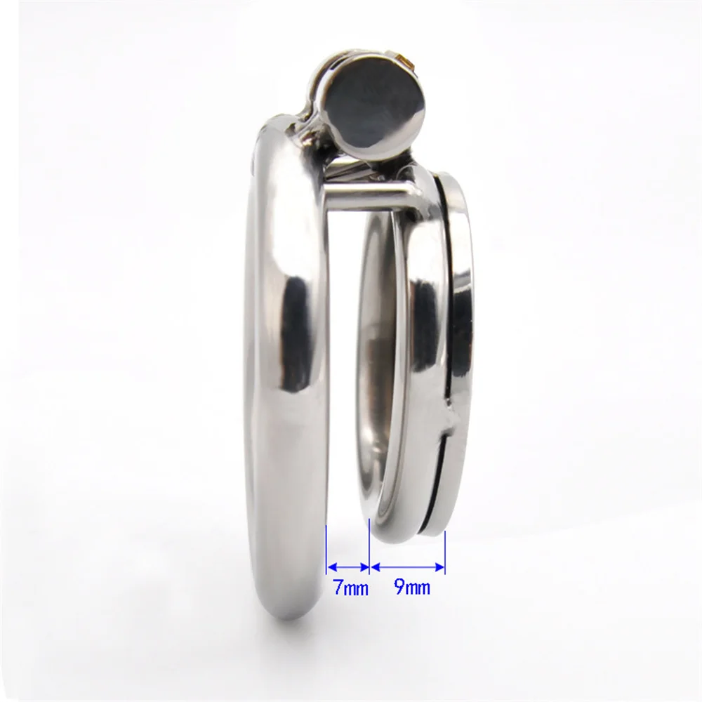 Male Slave Super Mini Chastity Cage Stainless Steel Chastity Device Penis Cage Cock Ring With Lock Sex Toys For Men BDSM Sissy