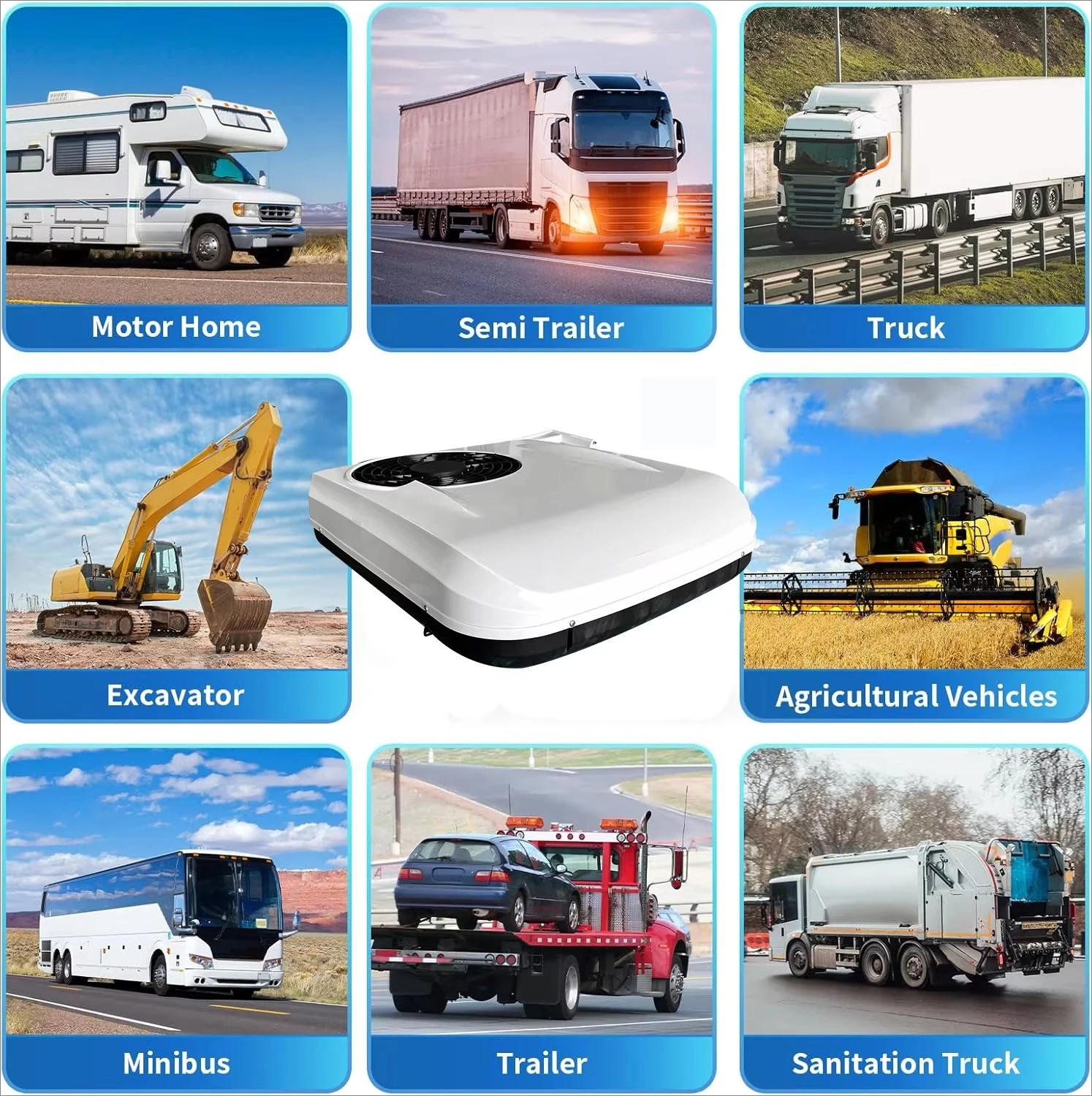 ملحقات قافلة مكيف الهواء على السطح سعة تبريد قوية 2700 وات/9180 وحدة حرارية بريطانية