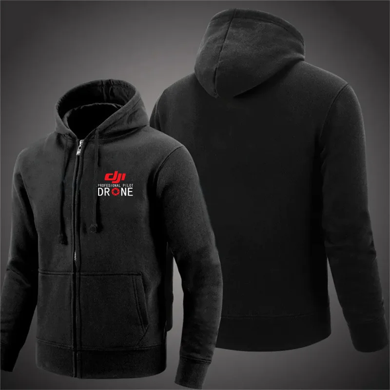 Dji Professional Pilot Drone 2024 Winter Men Zipper Hoodie High-quality Three-color Style Causal Comfortable Harajuku Sports Top