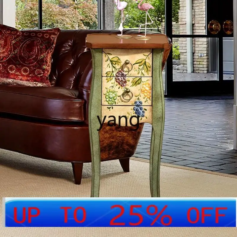 LMM solid wood antique painted small corner few American country furniture sofa edge few