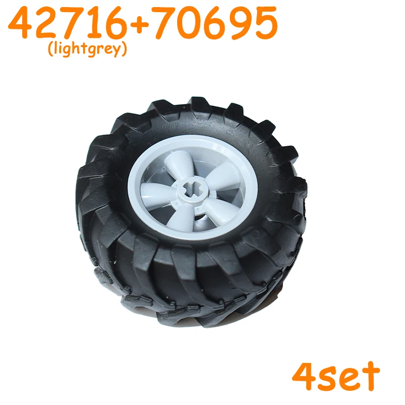 

Tire Wheel Cross Hole Set Car Truck Wheels Hub Technical Bricks MOC Motorcycle Building Blocks 56145 42716 55978 15413 70695