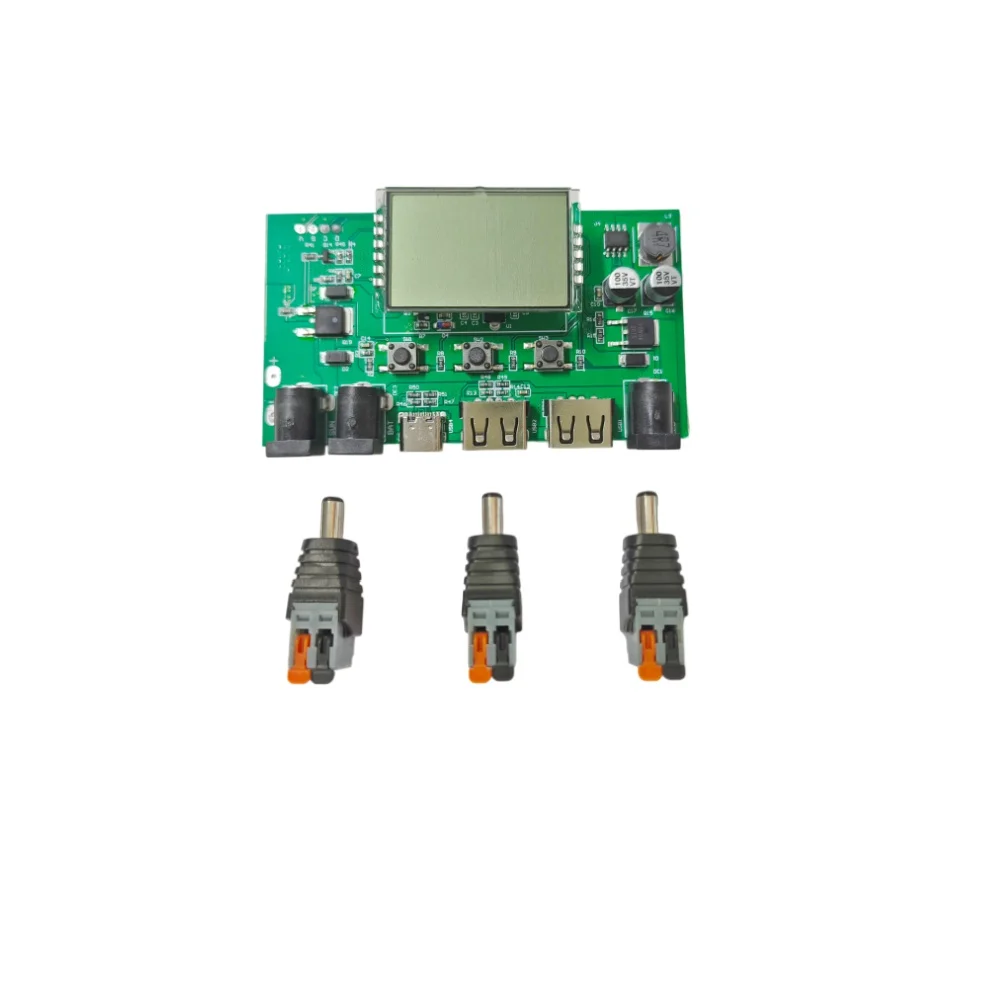 4PCS 12V10A solar controller bare board with TYPEC+USB photovoltaic control board LCD display with three DC holes