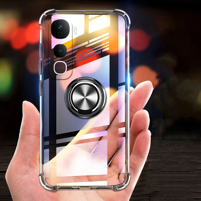 

Clear Case For VIVO Y400 Pro Y29S Y29T 5G Magnetic Ring Airbag Shockproof Soft Shell For VIVO Y400 Pro Y29T Y29S Phone Cover
