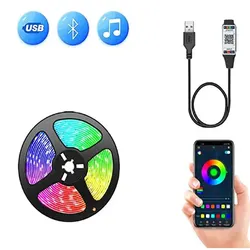 Taśma Bluetooth USB LED Strip Light 5050 SMD 5V USB RGB Lights Elastyczna taśma LED Lamp Ribbon RGB Samoprzylepna dioda TV Desktop