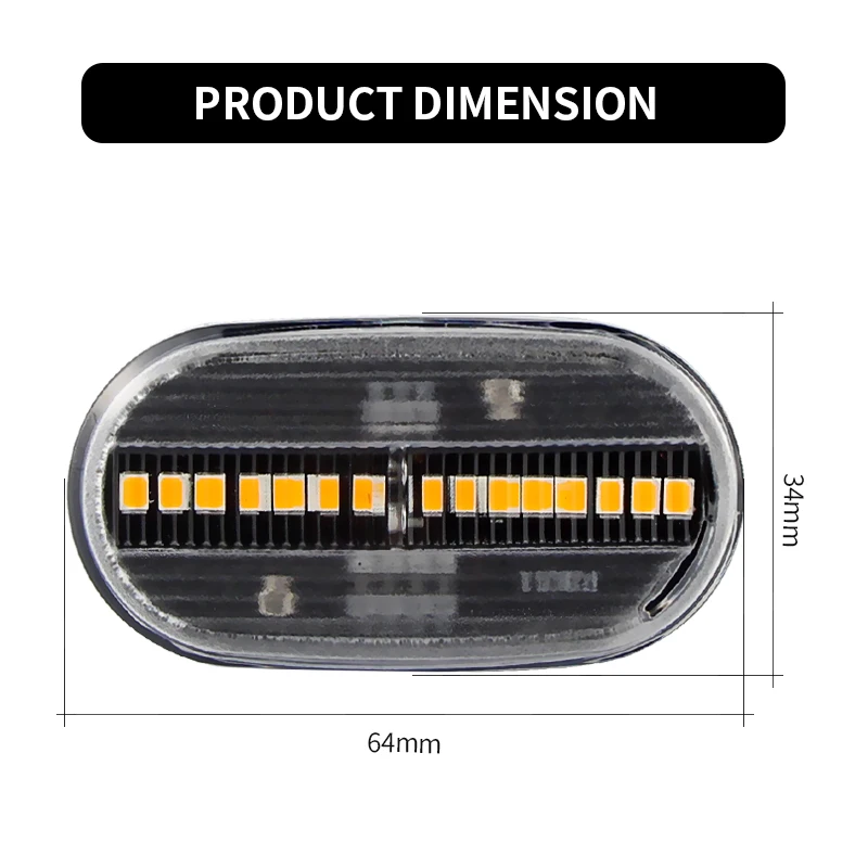 

2PCS for Mazda AZ Off-road JM23W/Spiano HF21S/Scrum Truck After DG63T DA63T - LED Side Marker Light Flowing Turn Signal Blinker
