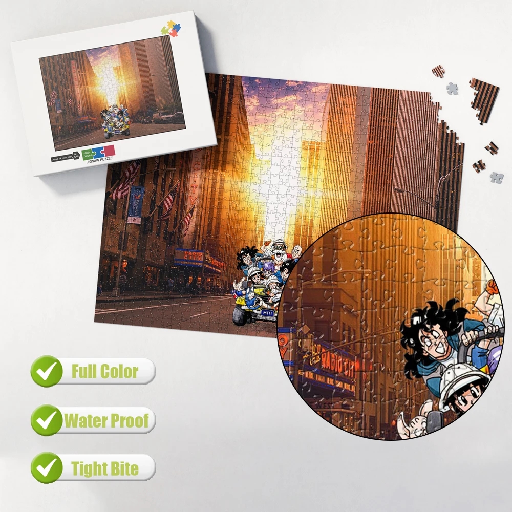 Kids Educational Toys Dragon Ball Characters 1000Pcs Jigsaw Puzzles Adults Funny Wooden Puzzle Leisure Table Game Festival Gift