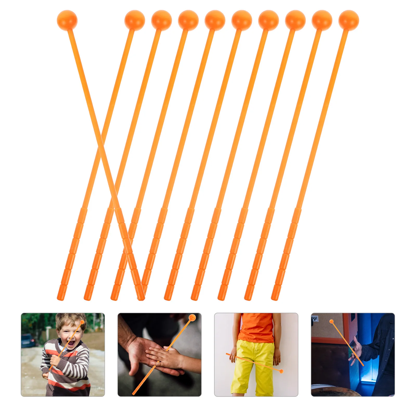 1 Bag 10pcs Mallet Percussion Sticks Kids Drumstick Musical Instruments for Chime Xylophone Wood Block Glockenspiel ( Yellow )