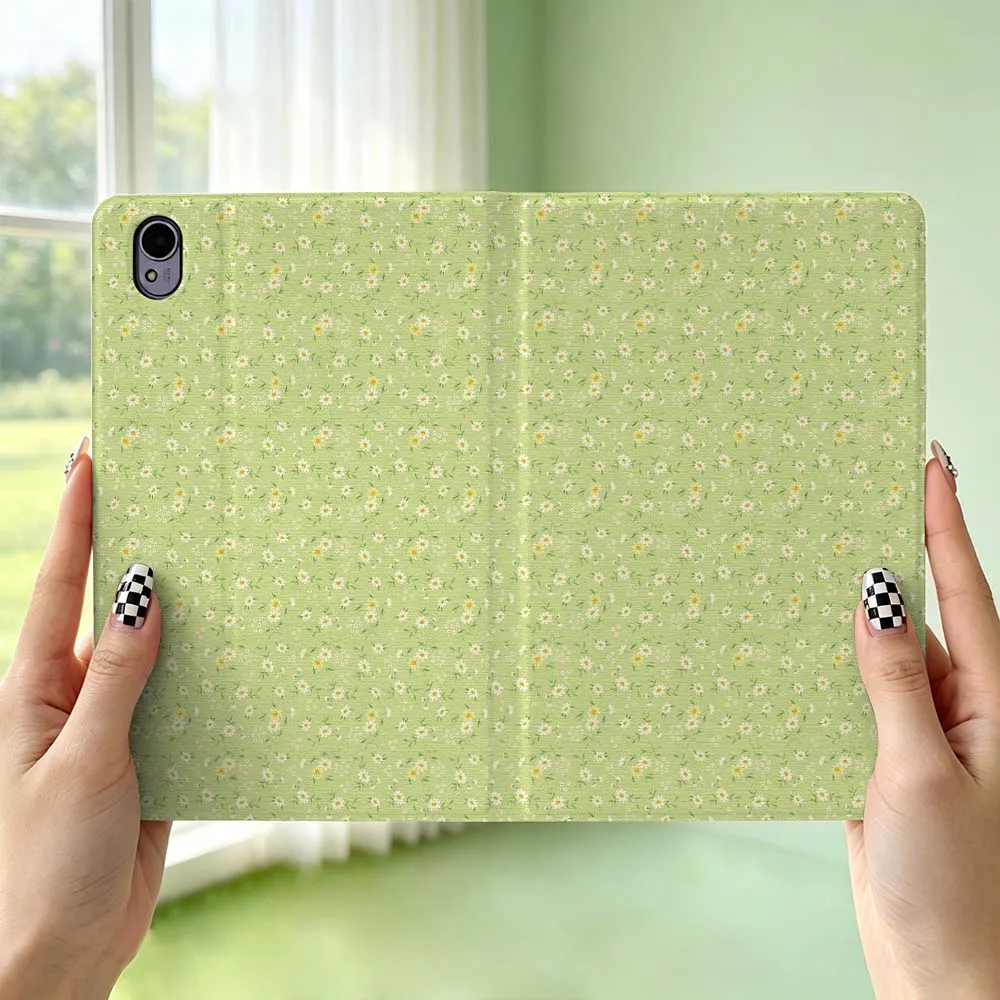 Green Floral Print For Huawei MediaPad MatePad Honor Pro V6 9 V8 X9 X 10 13.3 12.3 11 11.5 Inch Tablet Case Pen Tray