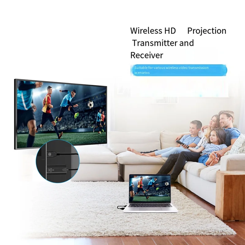 ABMF--互換性のあるワイヤレスオーディオビデオトランスミッターレシーバー1080Pエクステンダー30MプラグアンドプレイラップトップTVボックスからTV用