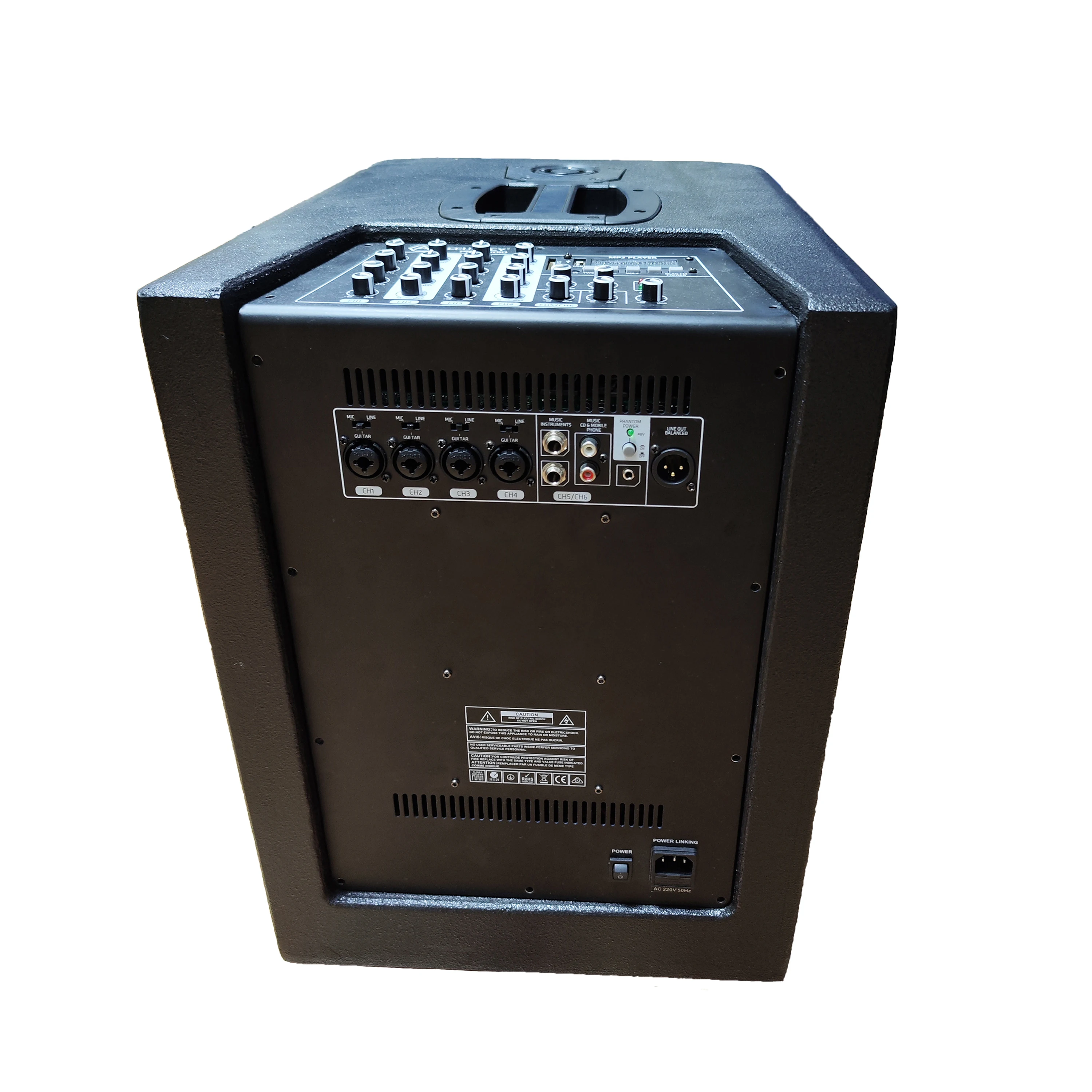 DASN B40 RMS 1400W 木製プロフェッショナル屋外ラウドスピーカー DSP BT TWS ミキサーアンプ アレイアクティブ 15インチサブ PAコラムスピーカー