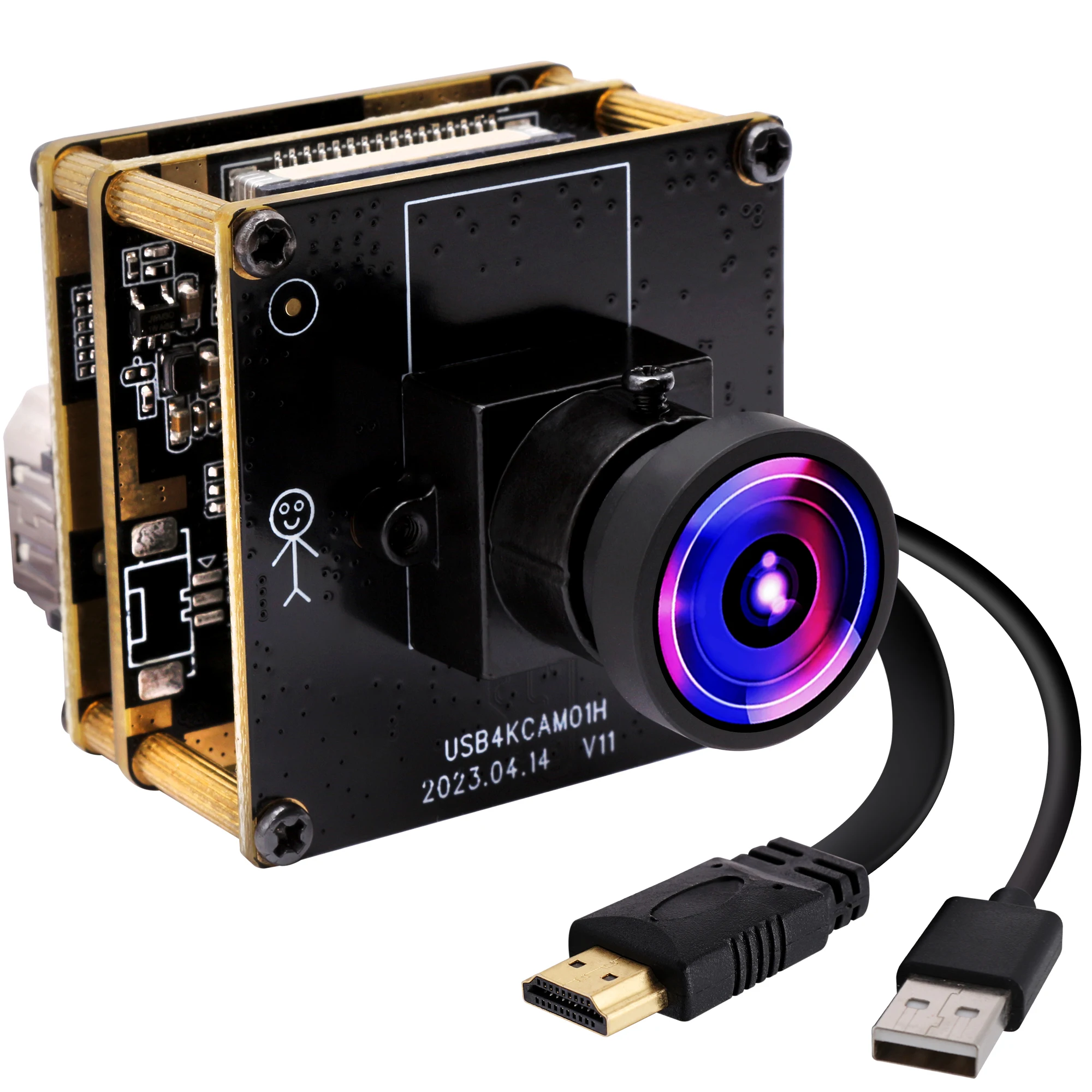 4K HDMI USB Industrial Camera Module MJPEG/YUY2/H.264 CMOS IMX415 4K USB Webcam for Windows Android Linux MAC