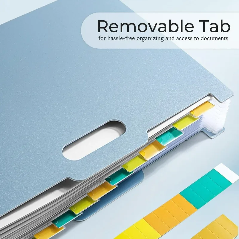 A4 Expanding File Folder Handheld Multi Layer PP Foam Test Paper Large Capacity Desktop Standing Storage Document Bag