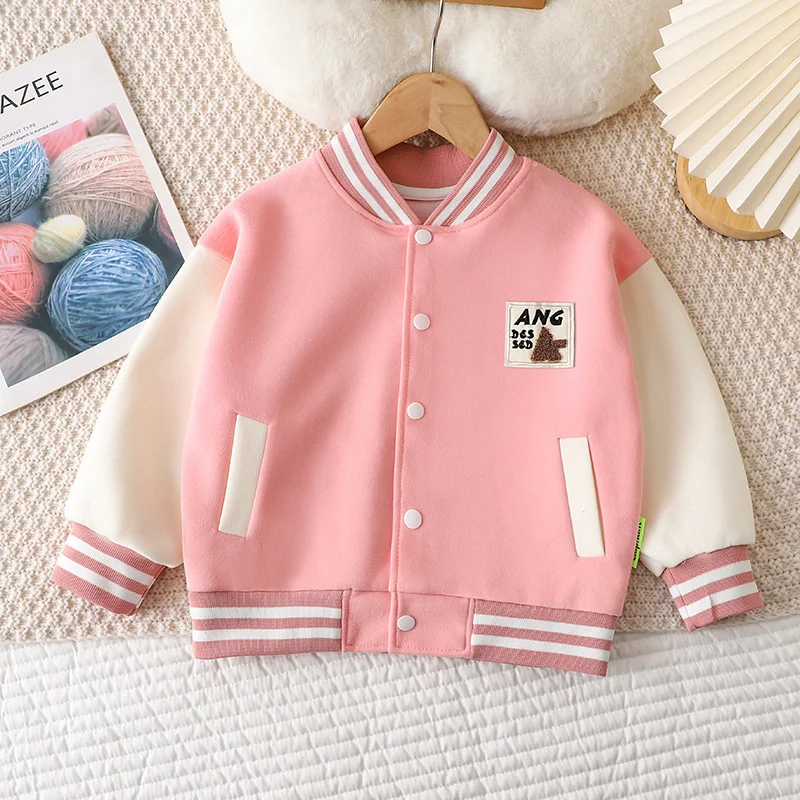 New Baseball Jackets Spring Autumn Baby Girls Boys Clothes Children Cotton Coats Teen Sports Costume Kids Sportswear Outerwear