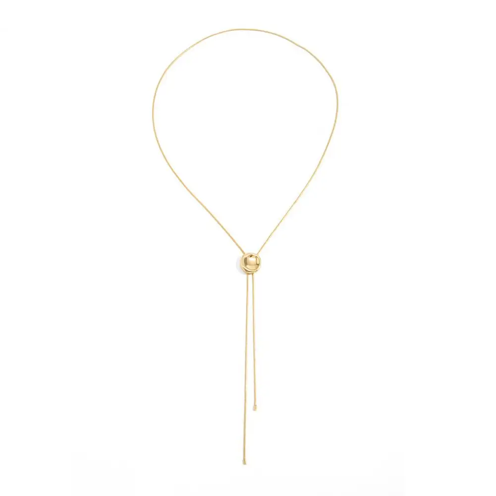 Y-shaped Drape Necklace Adjustable Gold Y Necklace with Pendant Tassel Anti-oxidation Alloy Snake Bone Chain Long for Women