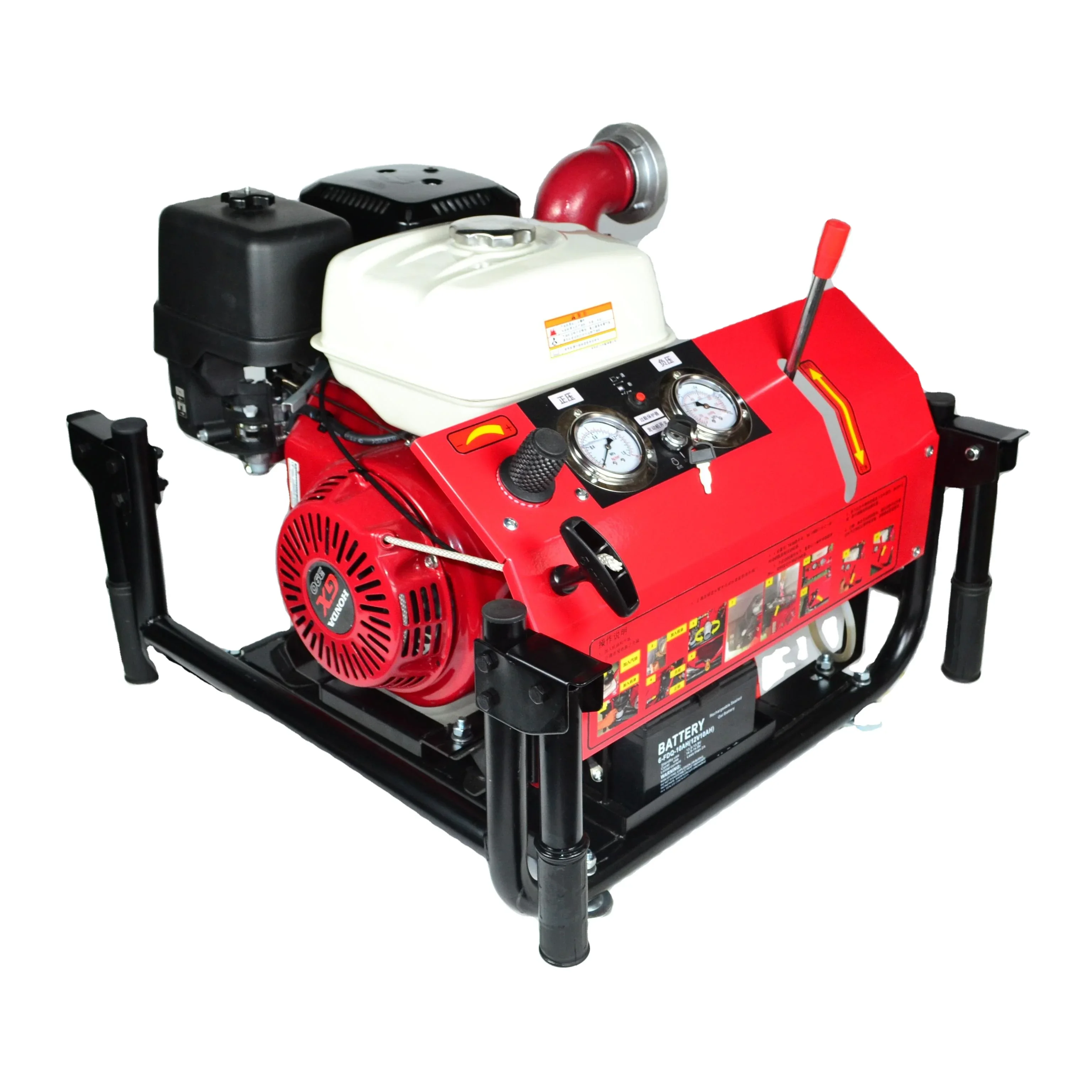 2.5inch Fire Equipment 13 Hp Petrol GX390 Engine Single Cylinder   Fighting Centrifugal Water Pump