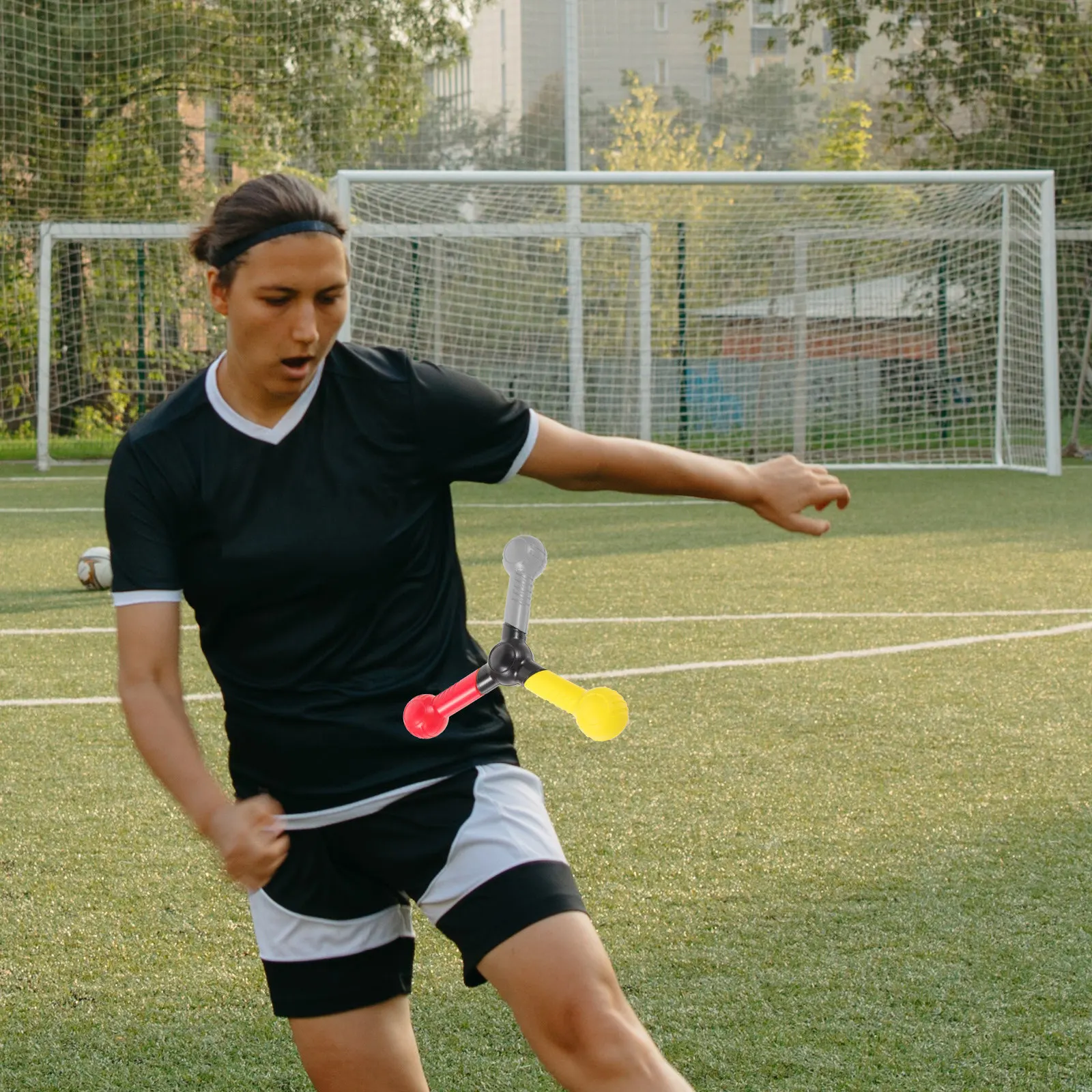 Hand-Eye Coordination Training Stick with Ergonomic Arc & Multi-Handle for Reflex and Agility Improvement
