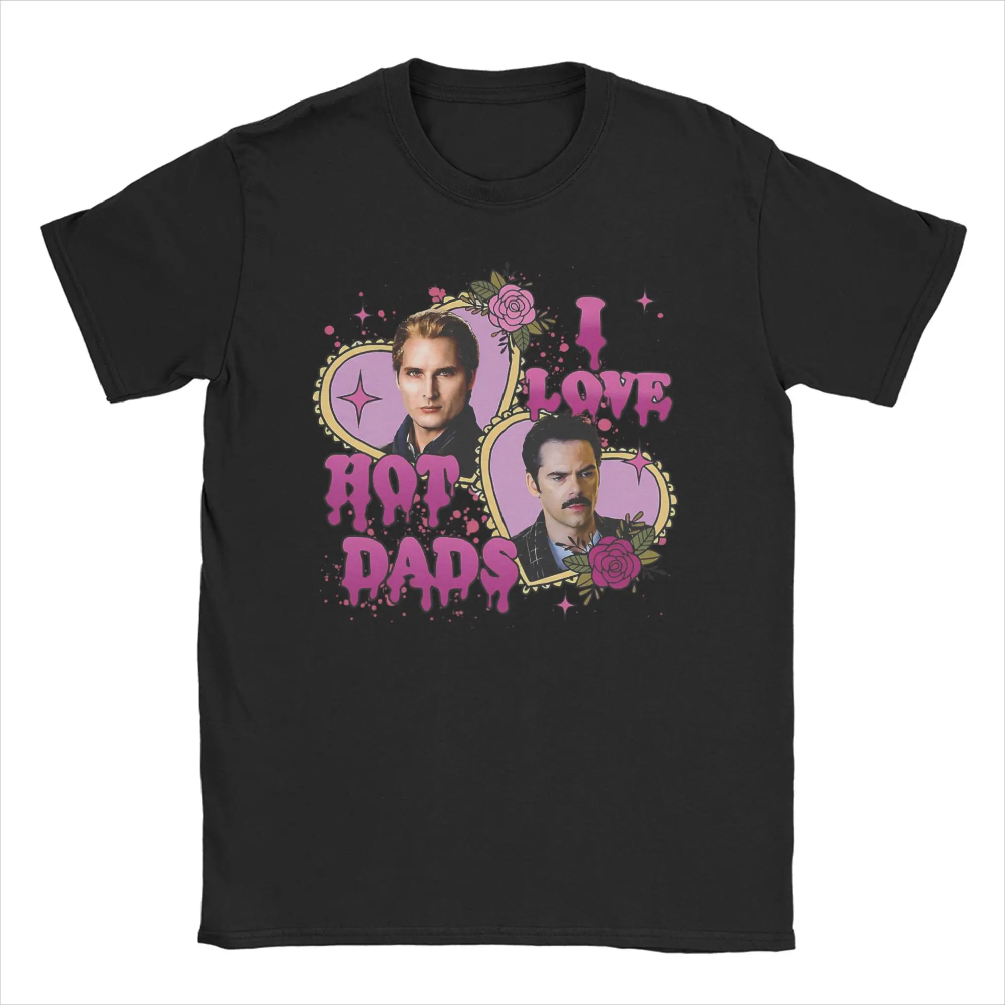 Men Women I Love Hot Dads Charlie Swan Carlisle Cullen  Shirt Cotton Print Tee Shirts  Clothing Outfits
