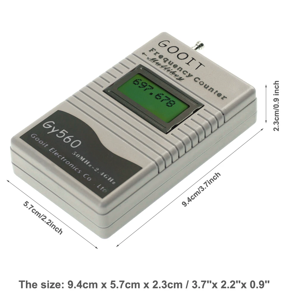 Digitale frequentieteller 7 cijfers LCD-scherm voor tweewegradio Transceiver GSM 50 MHz-2,4 GHz GY560 Frequentietellermeter