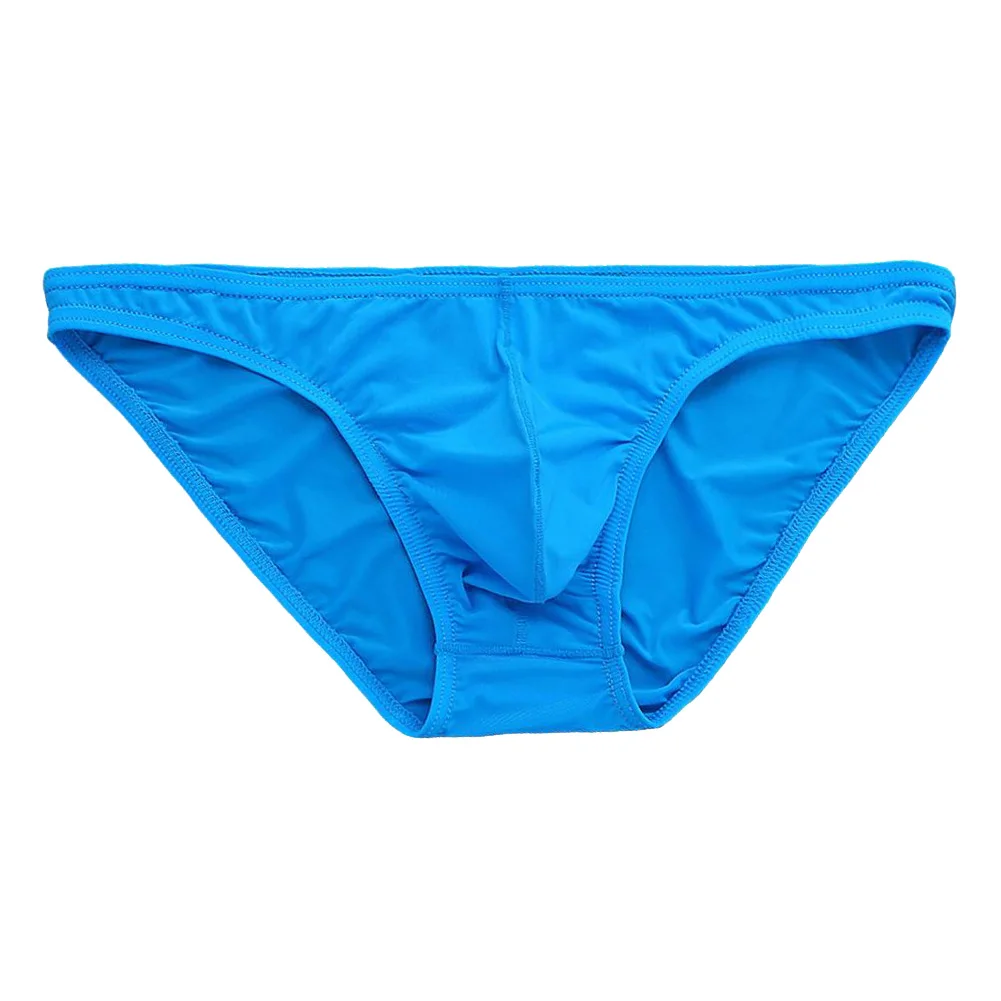 Men Sexy Low Waist Pouch Breathable Underpants Ice Silk Underwear Comfort Briefs  Ice Silk Breathable Low-waist Underwear