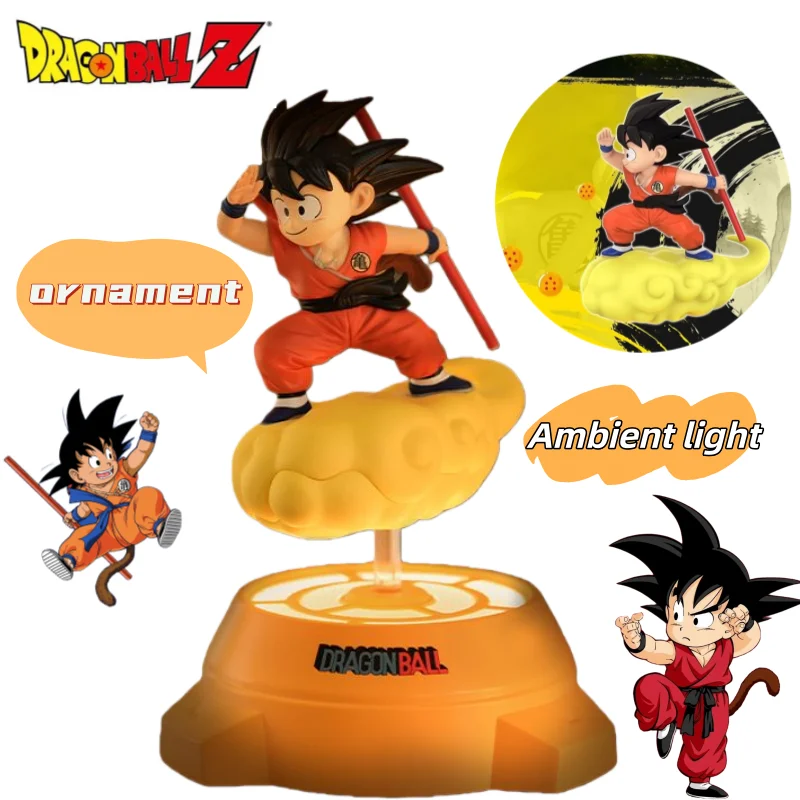 

Dragon Ball Z Goku Cartoon Character Cute Night Light Figurine Personalized Boy's Bedroom Ambient Light Desktop Decoration, Gift
