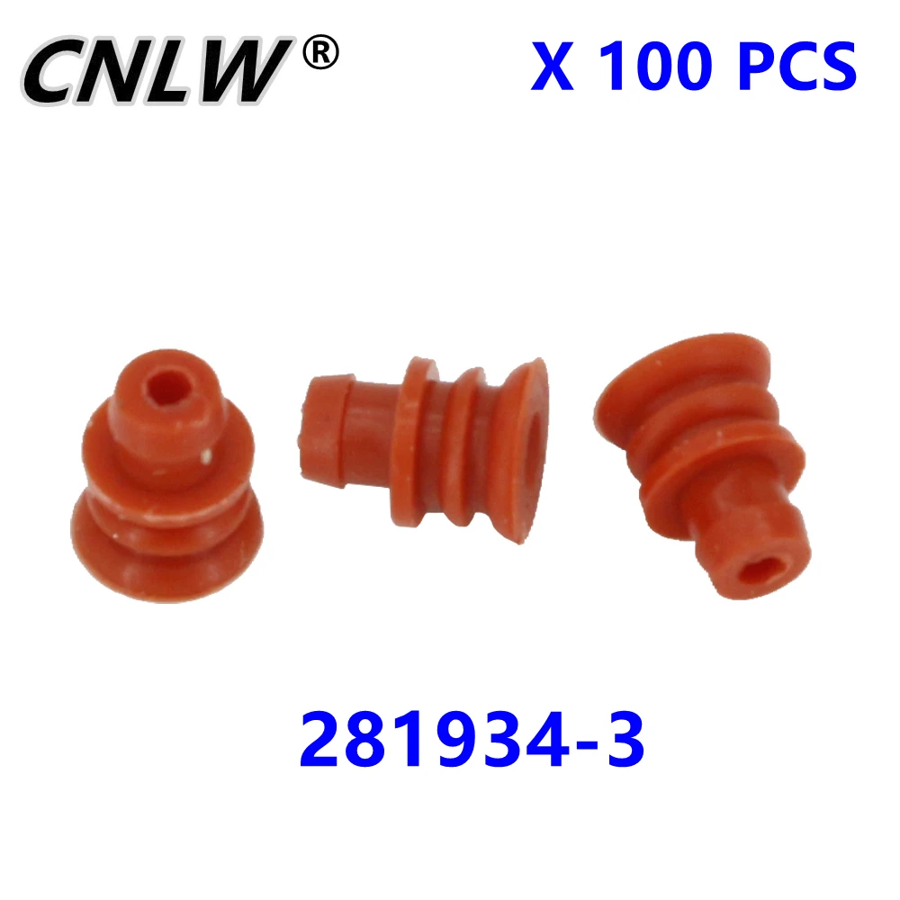 100 PCS 6mm DJ7163Y-2.2 Automotive Waterproof Sealing Wiring Plug Wire Harness Sealing Silicon Rubber Waterproof Plug 281934-3