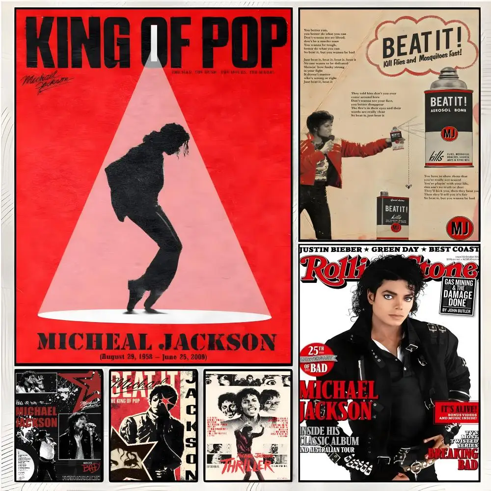Singer Pop Mj Beat It Poster Superior Home Space  Indoor Decorative Art & Home Decor