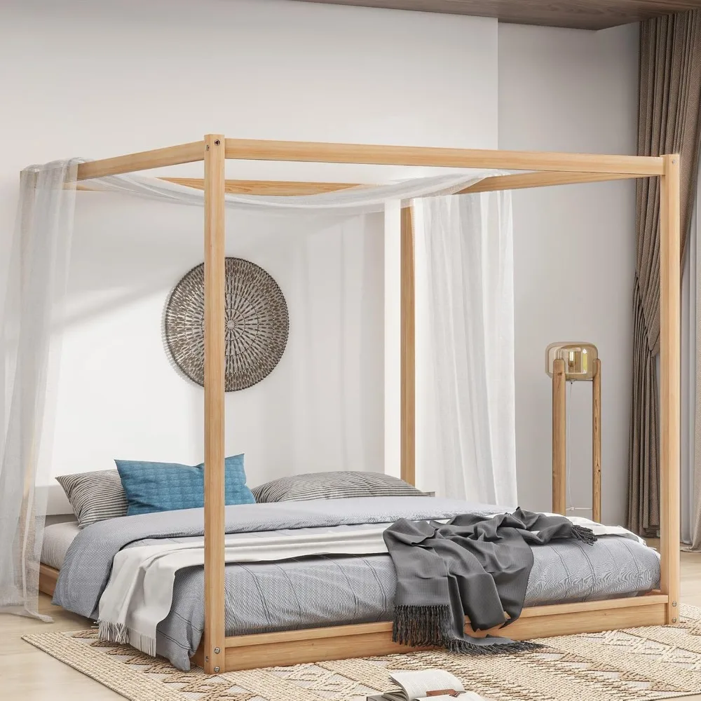 ¿Es el marco de cama con dosel de madera king size la mejor opción para mi dormitorio? Una evaluación honesta tras seis meses de uso