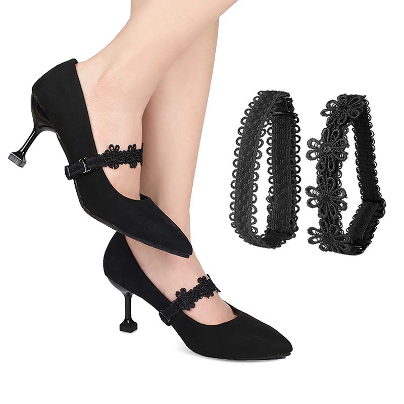 

1Pair Lace Sexy Non-Slip Belt Straps Shoe Accessories Adjustable Elastic Band Shoelace For High Heel Shoe Lace