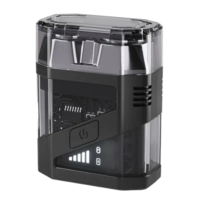 

L65A-SJ-603 Portable Cool Transparent Double-Head Magnetic Floating Shaver Full Body Washable Electric Men's Shaver