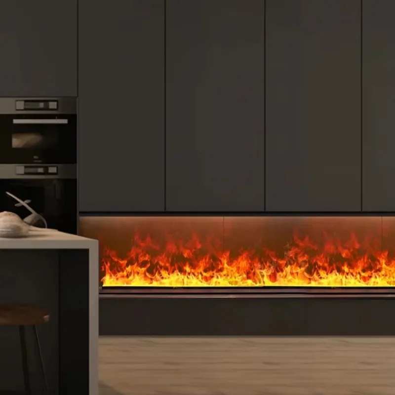 【الأكثر مبيعًا】مدفأة رذاذ كهربائية بخار الماء ثلاثية الأبعاد بتصميم LED مقاس 120 سم لغرفة المعيشة