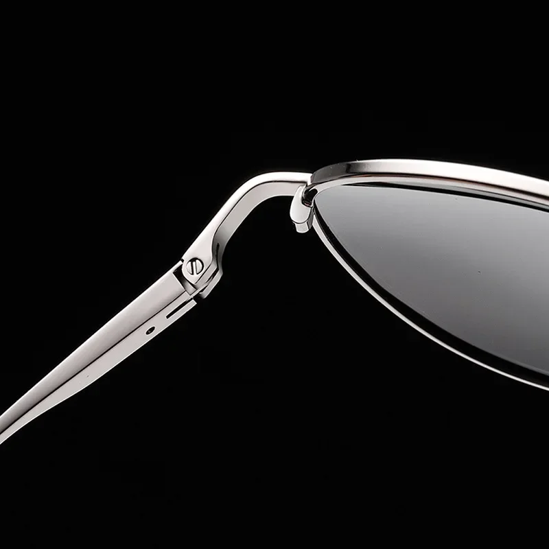 الطيران الإطار المعدني الاستقطاب النظارات الشمسية الرجال اللون تغيير نظارات شمسية الطيار الذكور يوم للرؤية الليلية القيادة #5