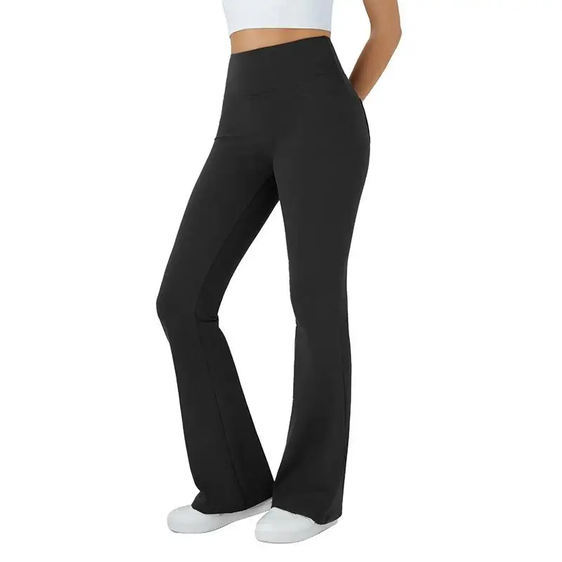ハイウエスト ベルボトムパンツ フィットネス ヨガ カジュアル レディース ルーズフィット ロングパンツ クロスボーダー 2025TK GBXMAOブランド