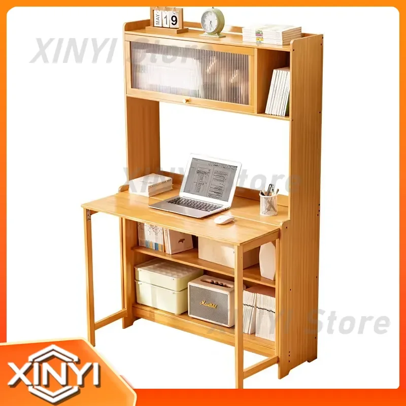 for Simple Folding Computer Desk for Dormitory Bedroom Flat Retractable Folding Table for Reading Writing Office Study Desk