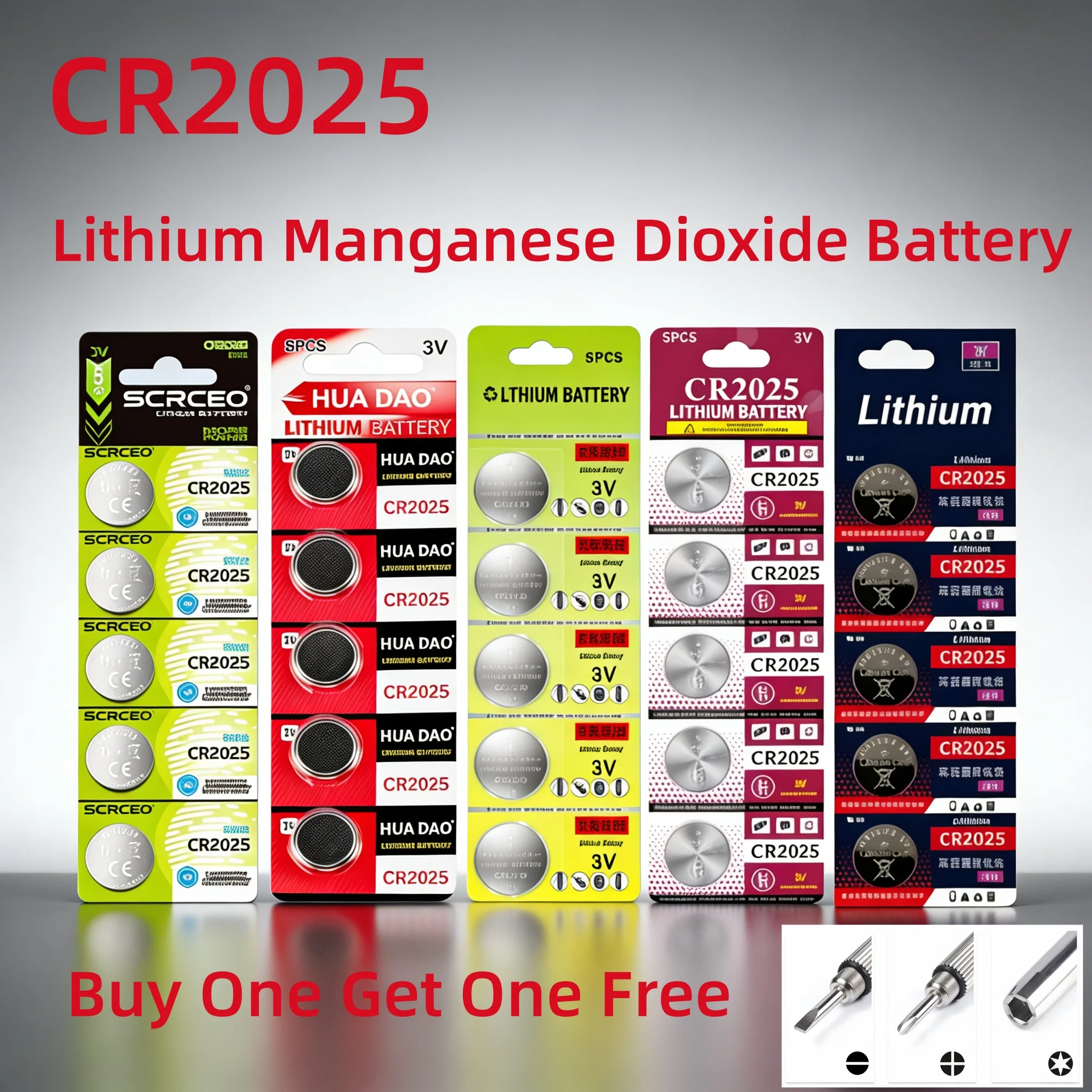 

Hot-Selling Models 3V CR2025 Button Batteries BR2025 ECR2025 DL2025 High Performance Coin Cells Battery for Watches Electronics