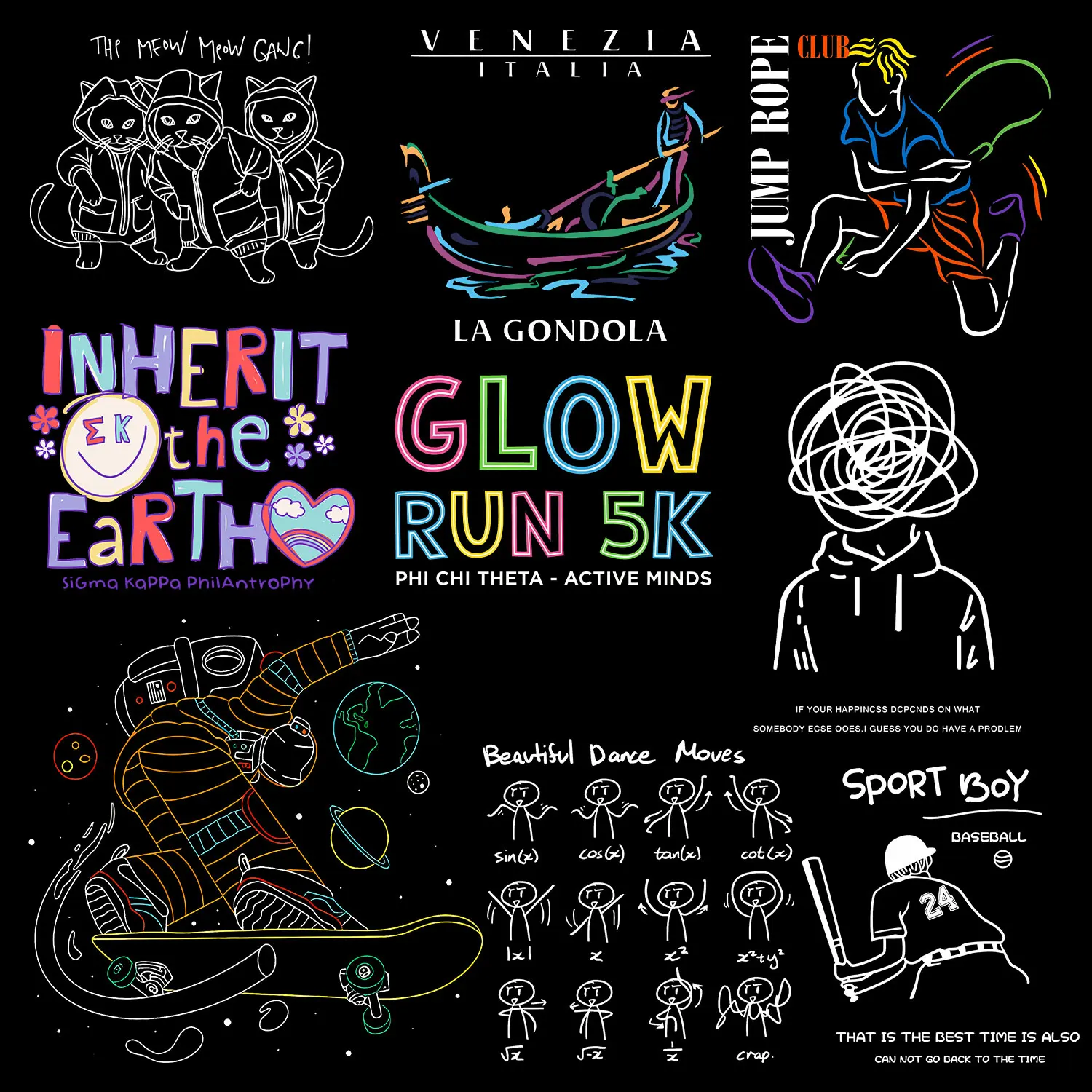 Parches de transferencia de hierro para ropa, patrón de línea, deporte, niño, perro, Skate, béisbol, bolos, fuerte viscosidad, decoración DIY