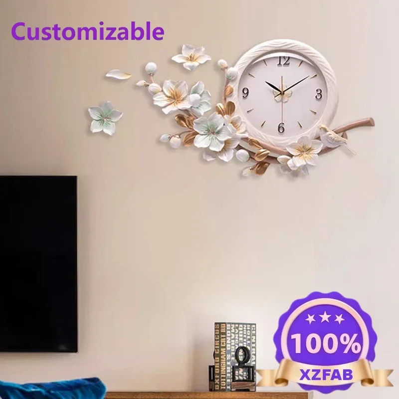 Factory Direct 2026 Living Room Wall Clocks Luxury Digital Large Cute Korean Interior Wall Watch Creative Minimalist Reloj De Pa