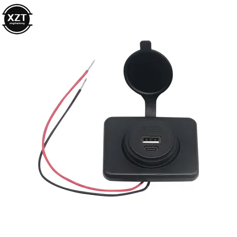RV USB 고속 충전 소켓 패널, 자동차 충전기 소켓, LED 조명 포함, 자동차 버스, 트럭, 보트, ATV용, 24V