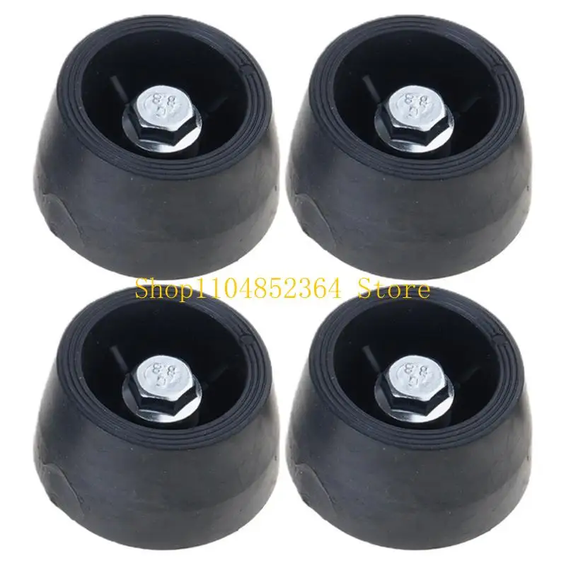 652F 8mm Thread Pack Of 4 Heavy Duty Rubber Vibration Damping Feet For Air Compressor Pumps Noise Reduction Stability Anti Slip