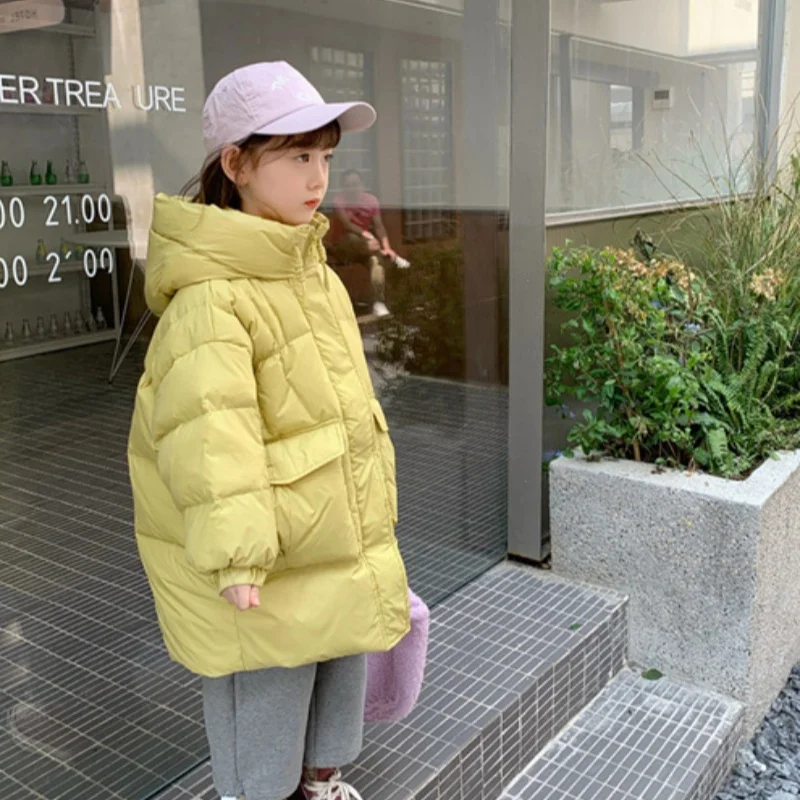 Girls Coat Overcoat Jacket Windbreak Outerwear 2024 Charming Winter Autumn Warm Cotton School Sport Teenagers Children's Clothin