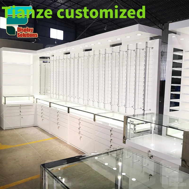 

Customized-Sunglasses Spectacle Display Rack Shopping Mall Wall Optical Display Rack Glasses Display Showcase