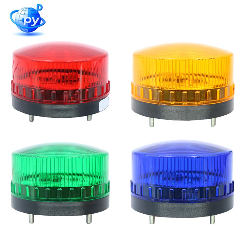 12V/24V/220V Strobe Warning Light with Buzzer | High-Intensity LED Flashing Beacon | Model 3071/5061 Waterproof Alarm Light